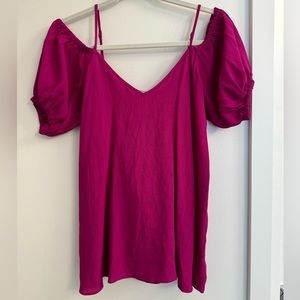 Fuchsia - off-shoulder party top